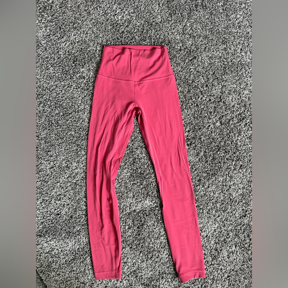 Pale Red Lululemon Align Leggings